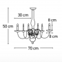 Chandelier Hollandaize Εight (8) Lamps
